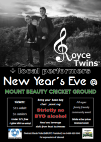 Heading to Mount Beauty this NYE